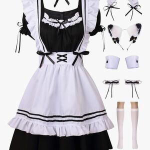 Black and White Maid Costume Set